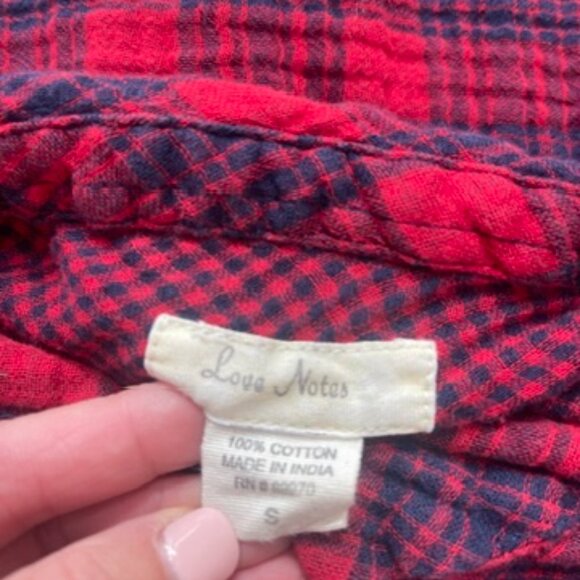 Women's Flannel button-down shirt from the brand Love Notes size Small - Picture 10 of 10